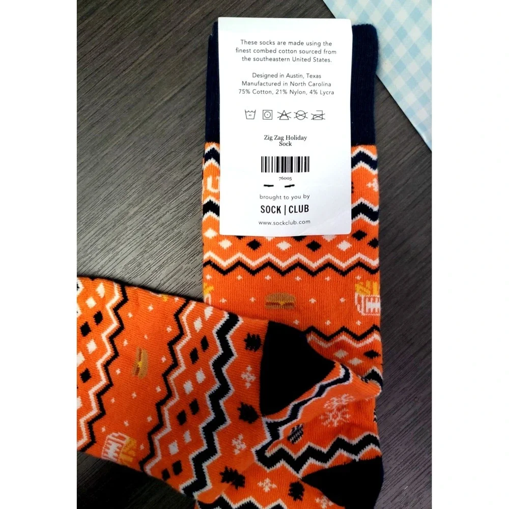 Whataburger Socks‎ Novelty Orange/White/Navy Holiday One Size Fits Most New